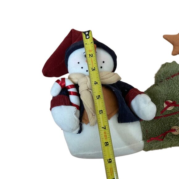 St. Nicholas Square Snowmen & Christmas Tree Plush Decor Figurine Draft Catcher - Picture 5 of 12